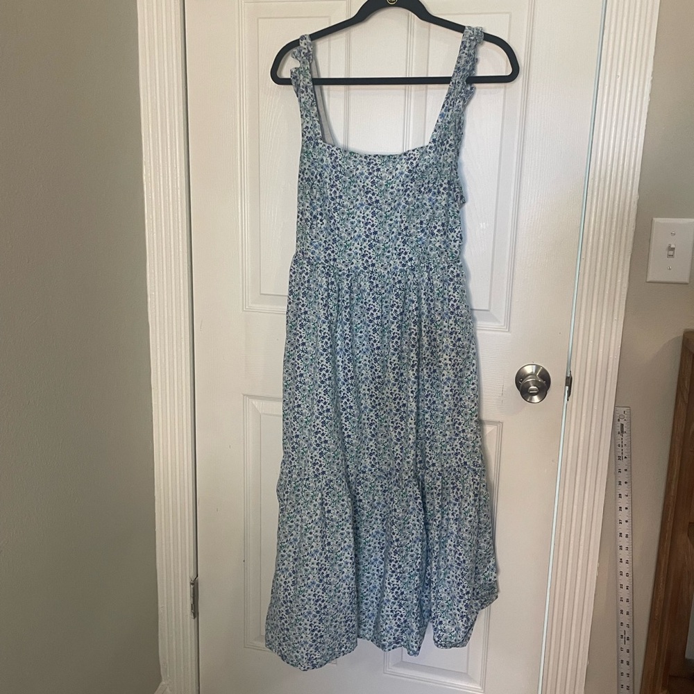 J. Crew Blue Floral Maxi Dress